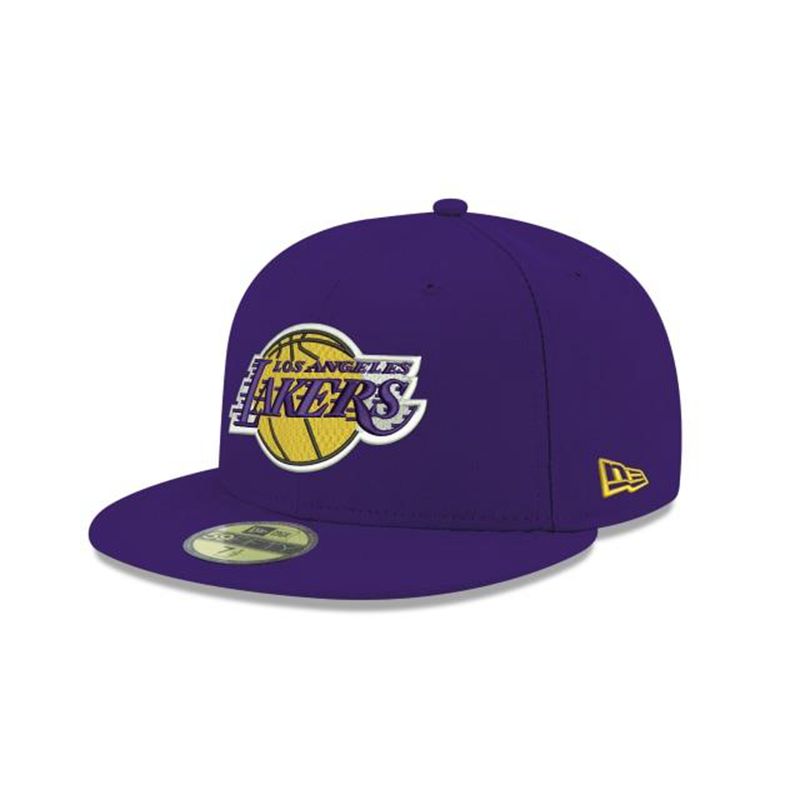 NBA Los Angeles Lakers Team Color 59Fifty Fitted (ONQ2439) - Purple New Era Caps